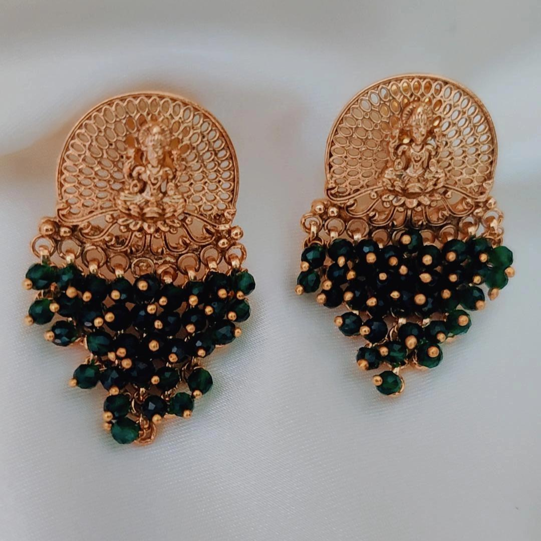 EMERALD INIKA TEMPLE EARRINGS