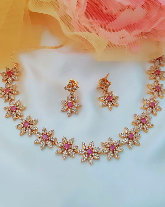 RUBY PAVIKA ZIRCONIA JEWELLERY SET