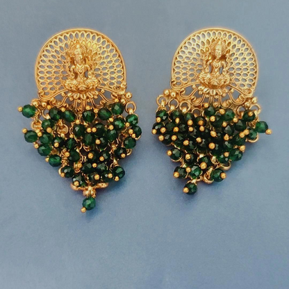 EMERALD INIKA TEMPLE EARRINGS