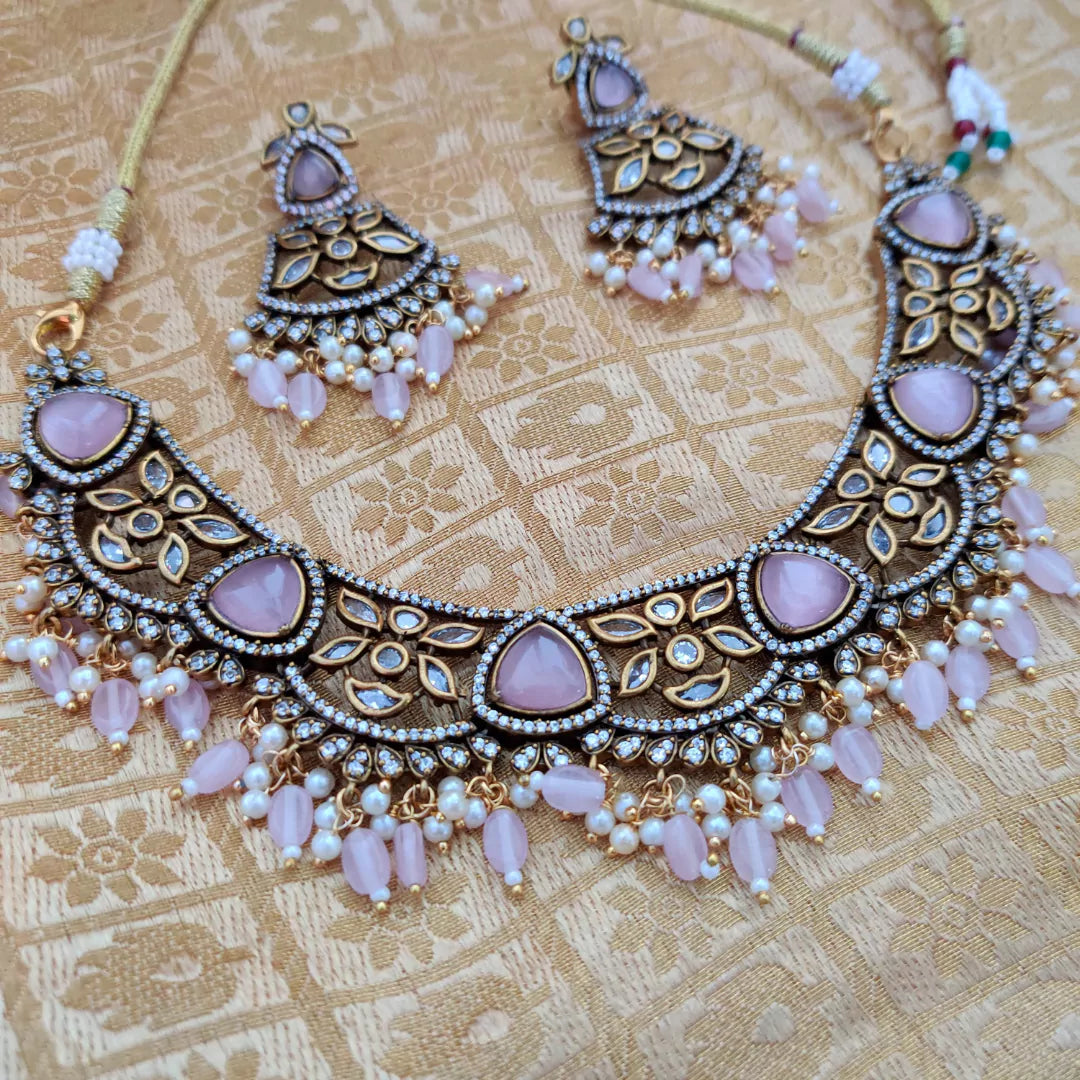 Antique Pink Victorian Necklaces