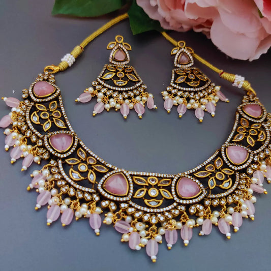 Antique Pink Victorian Necklaces