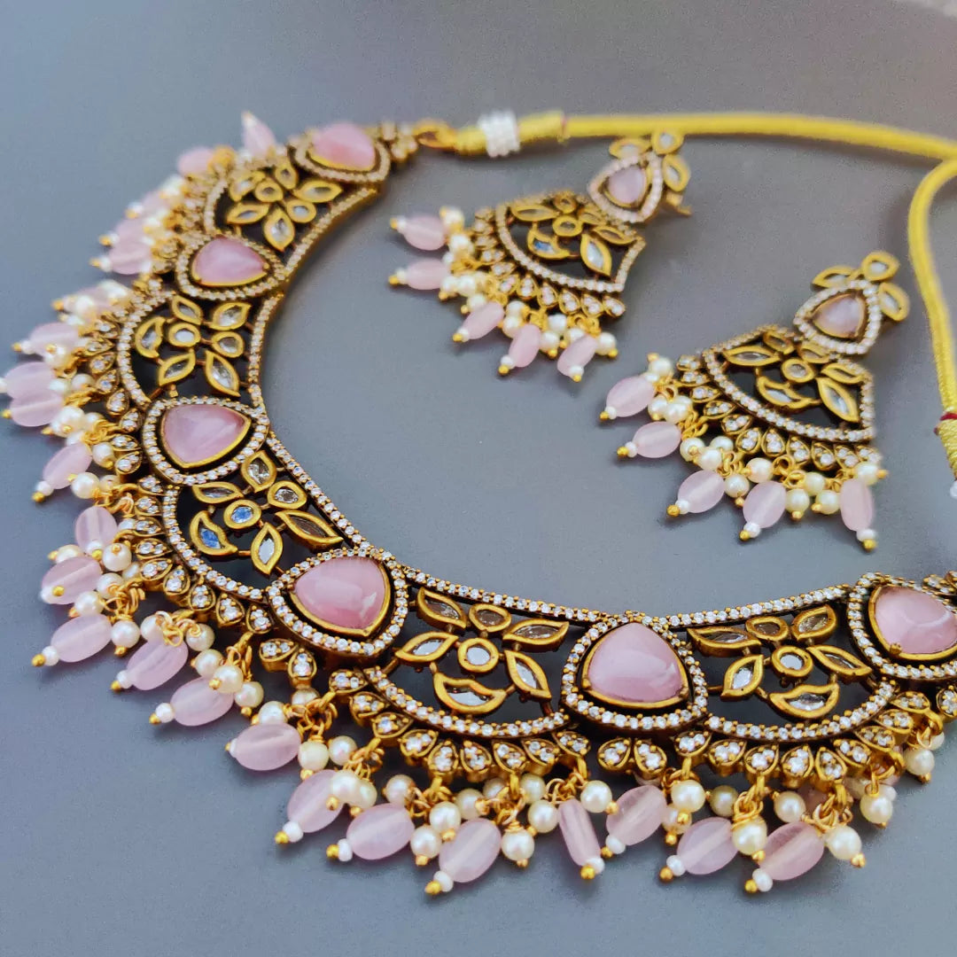 Antique Pink Victorian Necklaces