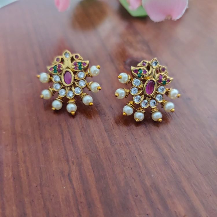 AGAL TEMPLE STUD EARRINGS