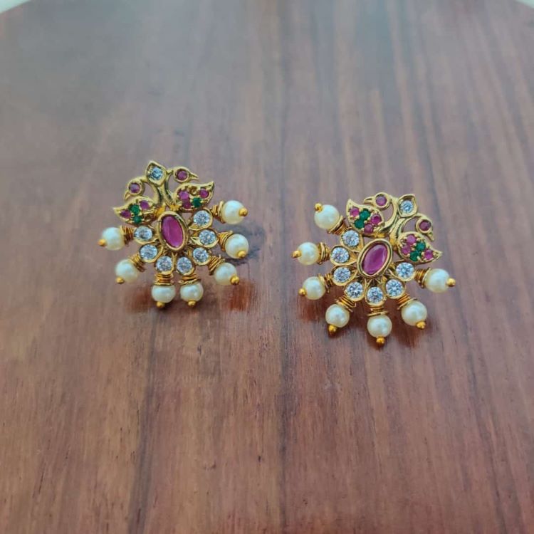 AGAL TEMPLE STUD EARRINGS