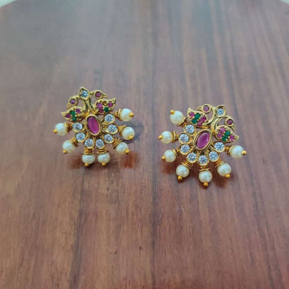 AGAL TEMPLE STUD EARRINGS