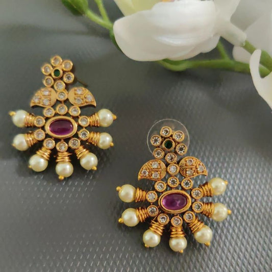 AZHAGU TEMPLE STUD EARRINGS