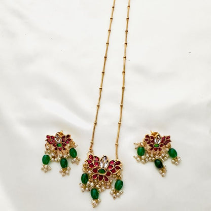 EMERALD SHOBA KEMP JEWELLERY SET