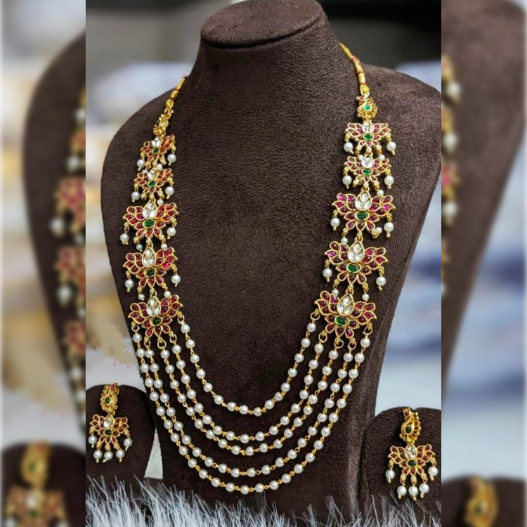 1 GM GOLD KANIKA NECKLACE SET