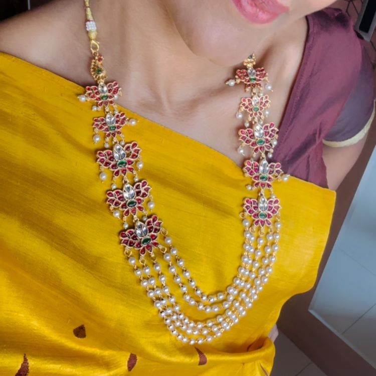 1 GM GOLD KANIKA NECKLACE SET