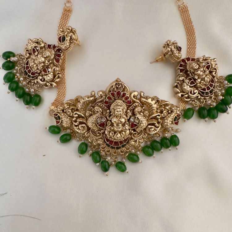 MULTICOLOR NIMITHA TEMPLE JEWELLERY SET