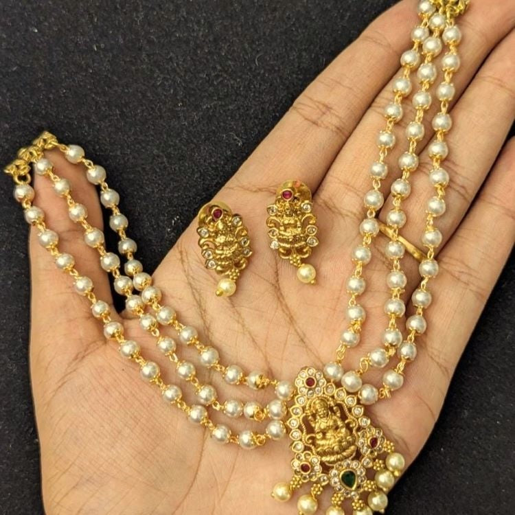 KALPA PEARL TEMPLE JEWELLERY SET