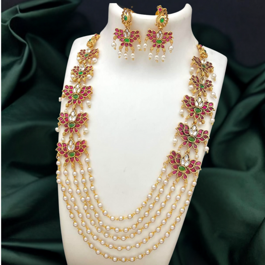 RUBY KANIKA PEARL JEWELLERY SET