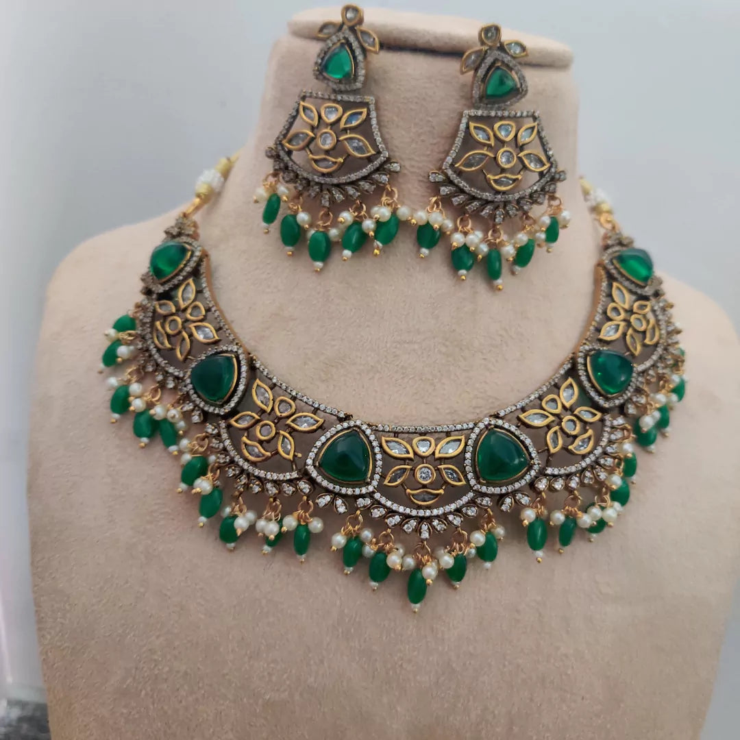 Antique Green Victorian Necklaces