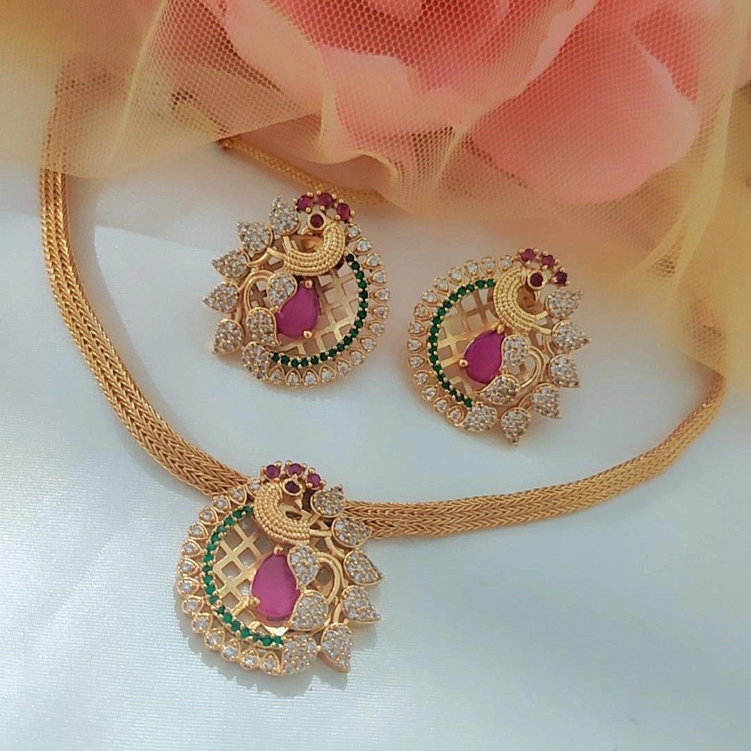 MULTICOLOR AMIYA TEMPLE JEWELLERY SET