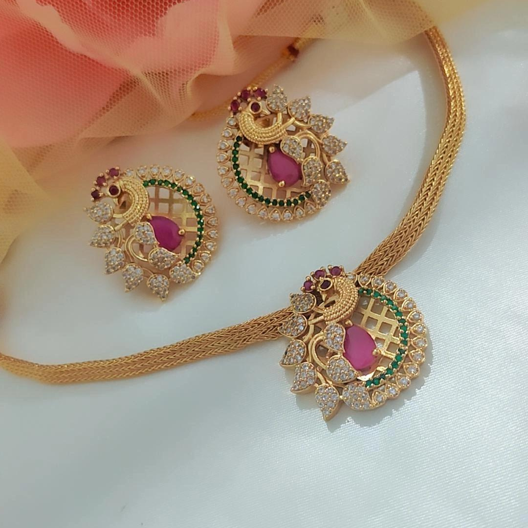 MULTICOLOR AMIYA TEMPLE JEWELLERY SET