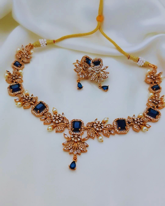 NAVY CHRISTA JEWELLERY SET