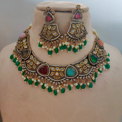 Antique multicolor Victorian Necklaces