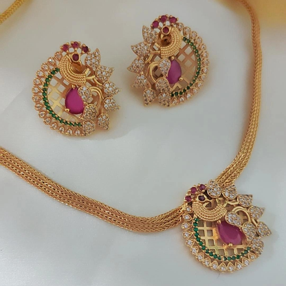 MULTICOLOR AMIYA TEMPLE JEWELLERY SET