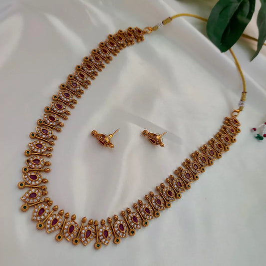 1 gram gold long necklace