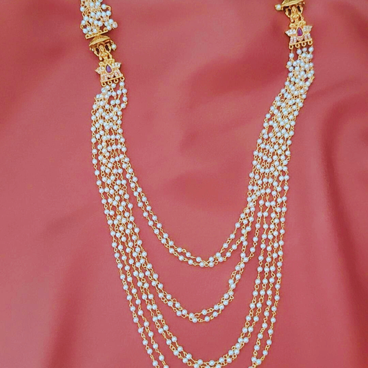 RUBY NARAYANA PEARL JEWELLERY SET