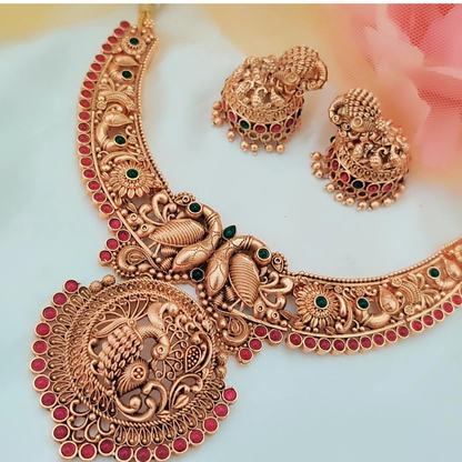 GOLDEN KEYA TEMPLE JEWELLERY SET