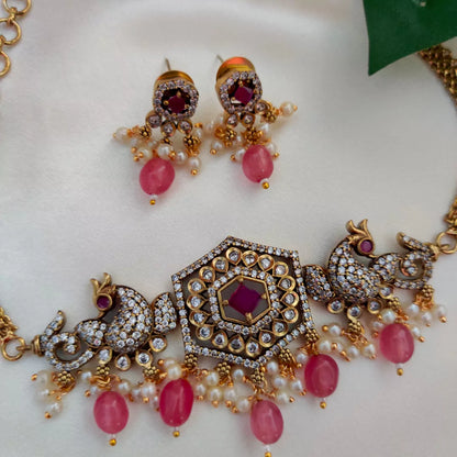 Antique Pink Victorian Necklaces