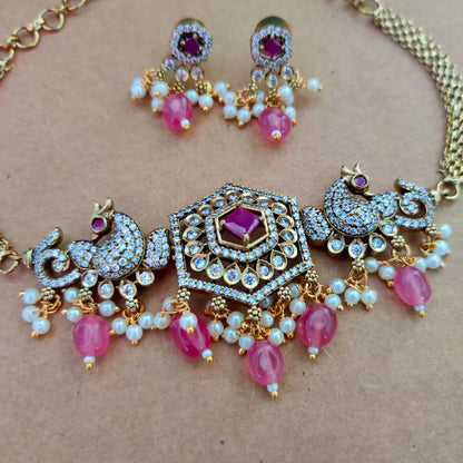 Antique Pink Victorian Necklaces