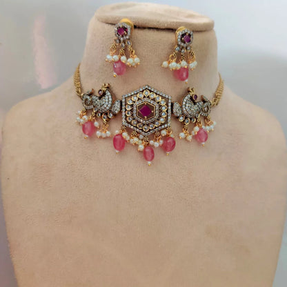 Antique Pink Victorian Necklaces