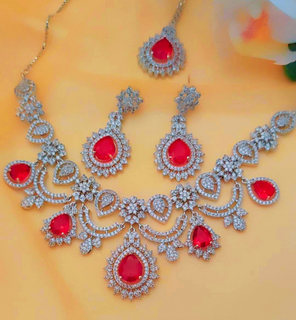 RUBY CINDY ZIRCONIA JEWELLERY SET