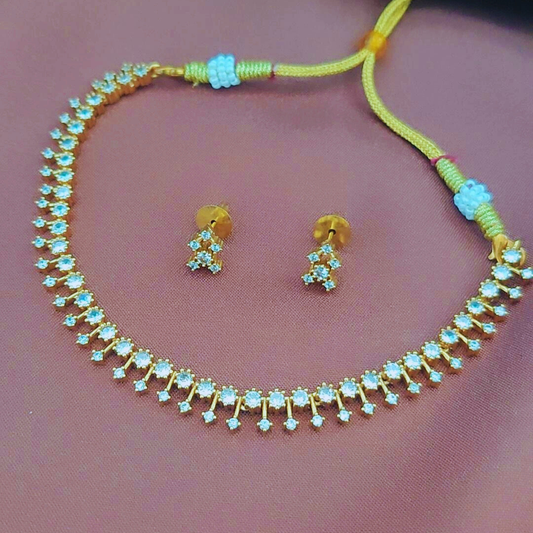 GOLDEN NISSA ZIRCONIA JEWELLERY SET