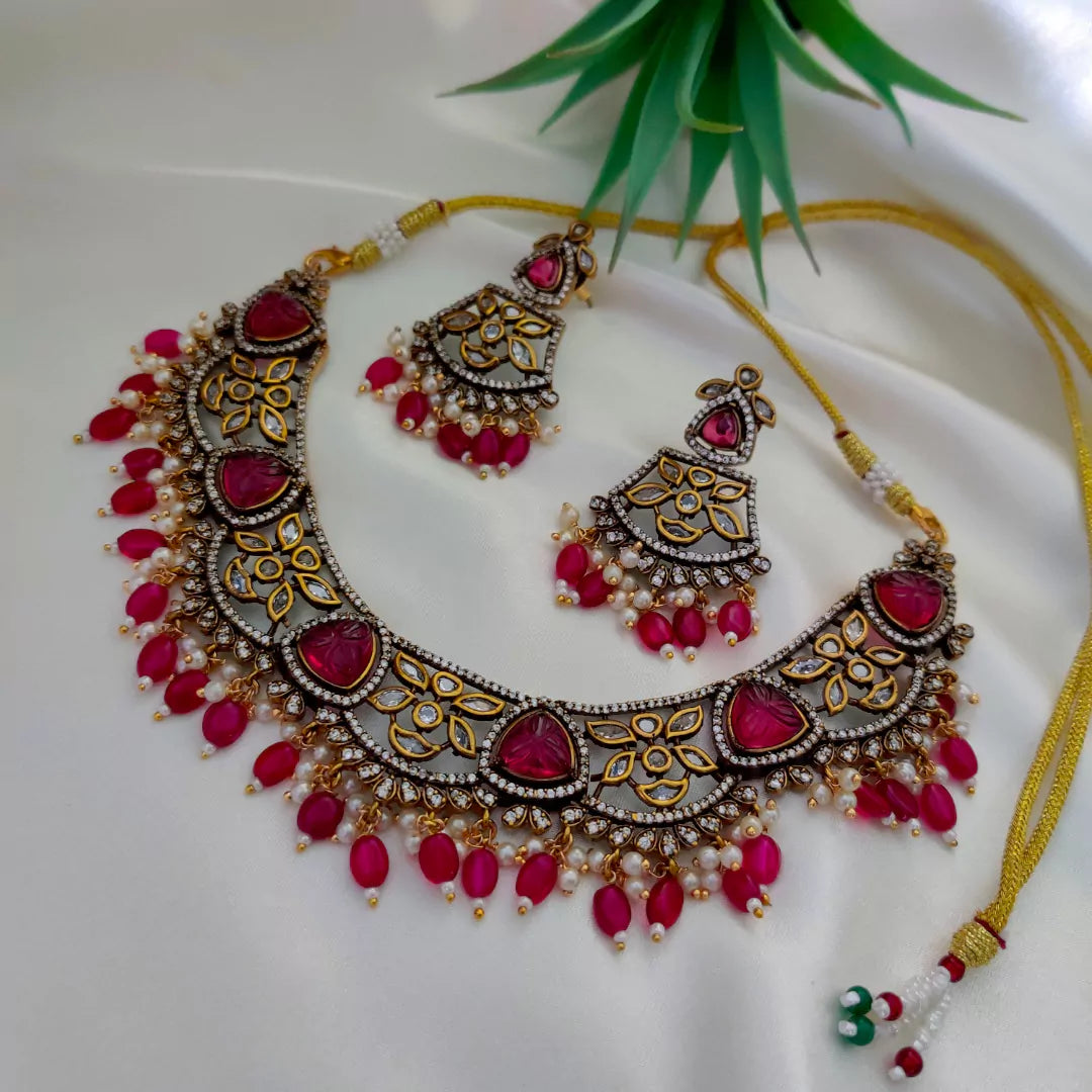 Antique Red Victorian Necklaces