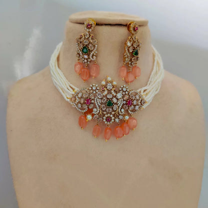 Antique Peach Victorian Necklaces