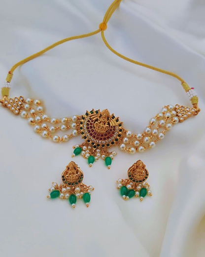 MULTICOLOR HANIYA PEARL JEWELLERY SET