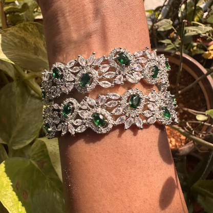 Green American diamond bangles