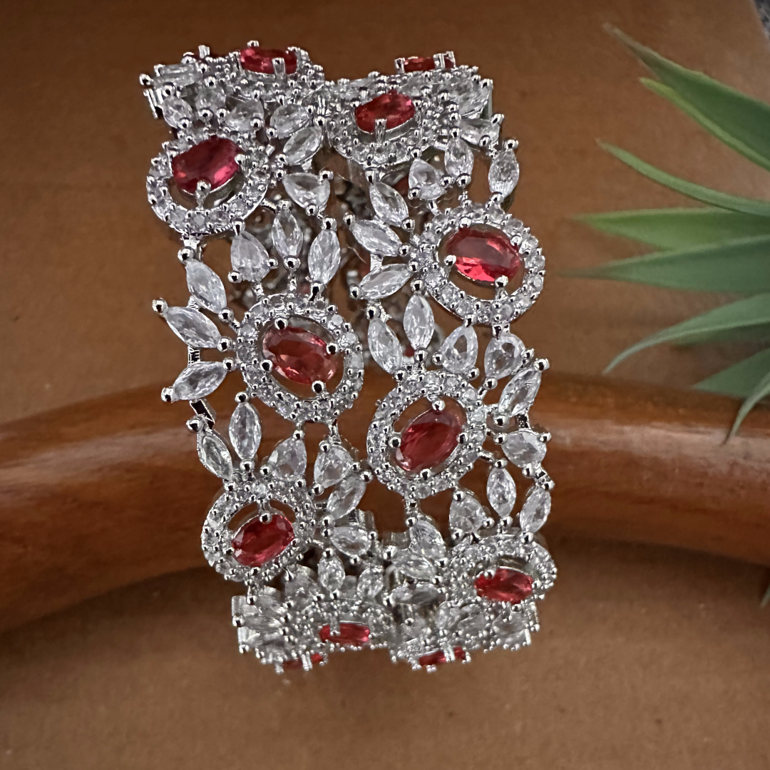 Red American diamond bangles