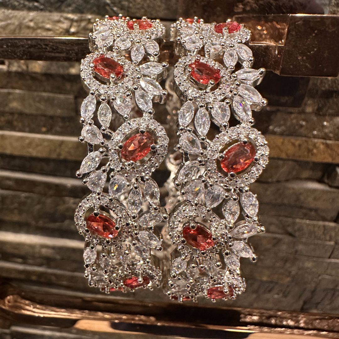 Red American diamond bangles