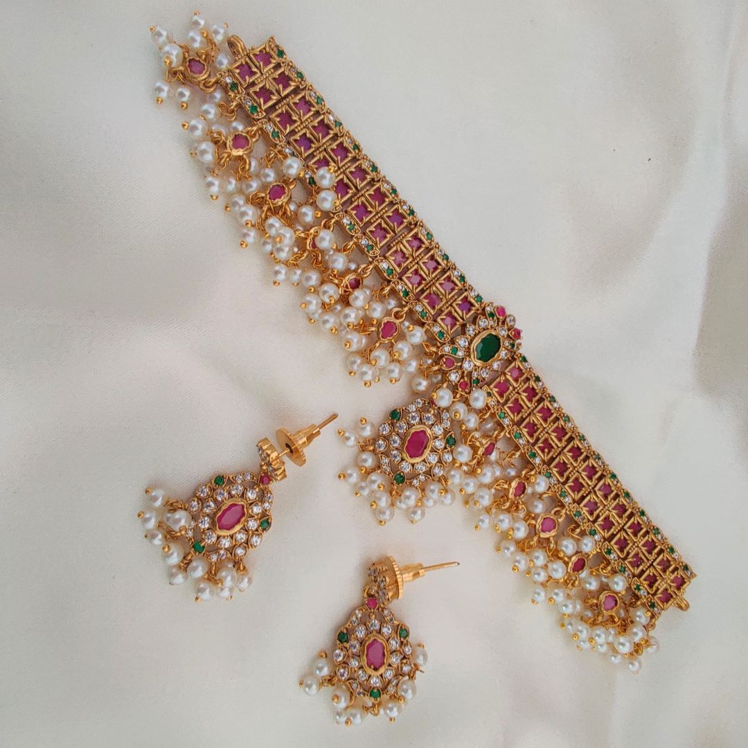 MULTICOLOR BANHI JEWELLERY SET