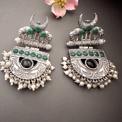 Trendy silver replica earrings