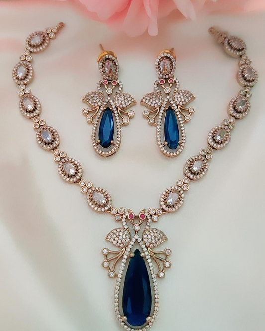 BLUE MARVI ZIRCONIA JEWELLERY SET