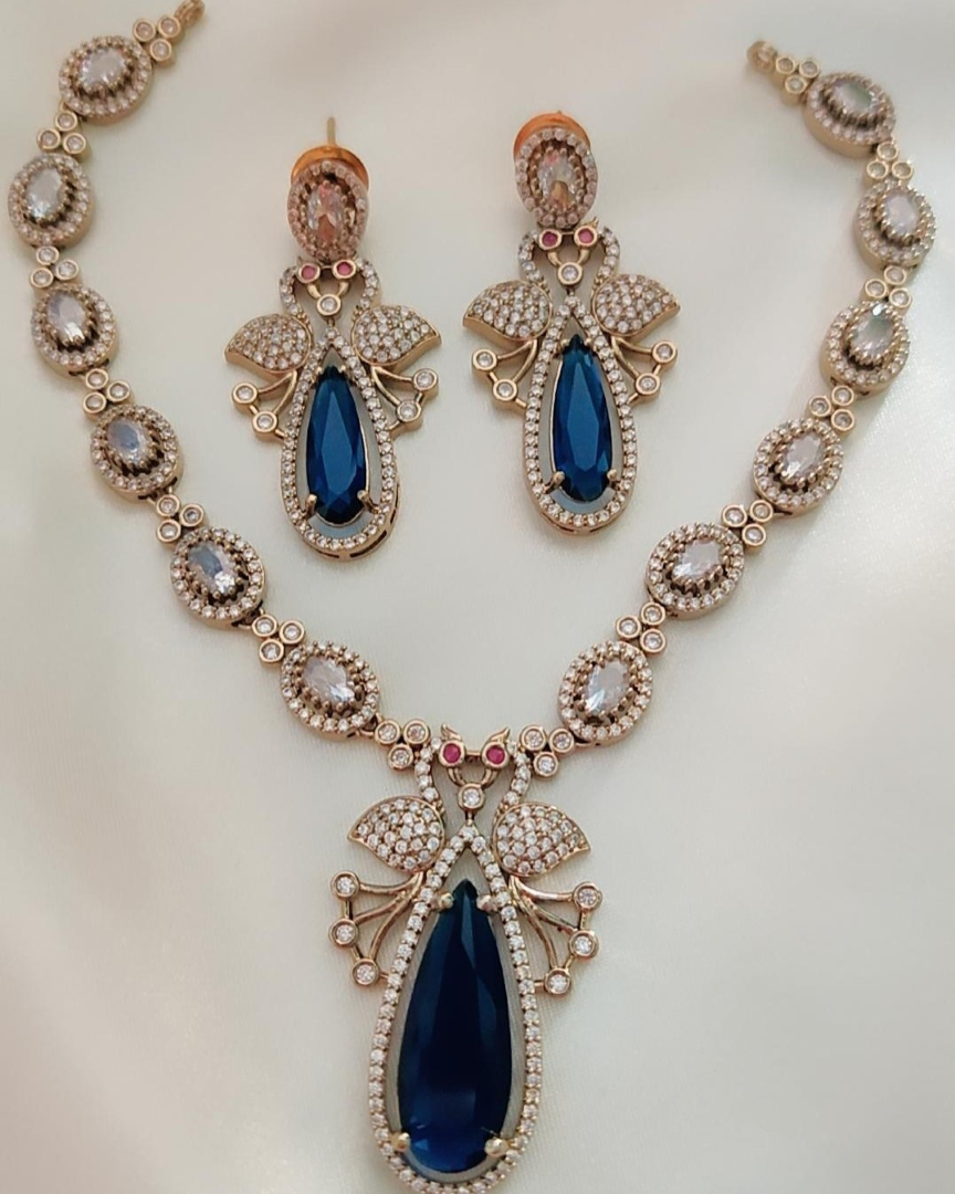 BLUE MARVI ZIRCONIA JEWELLERY SET