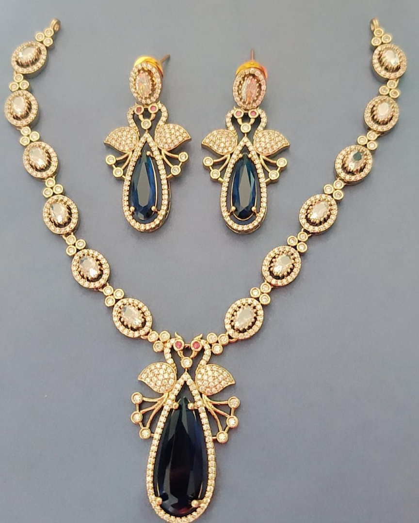 BLUE MARVI ZIRCONIA JEWELLERY SET