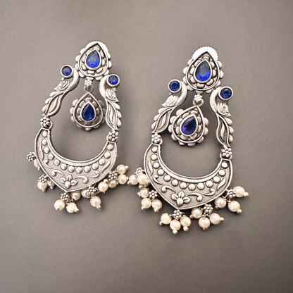 Trendy silver replica earrings