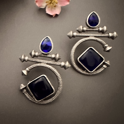 Trendy silver replica earrings