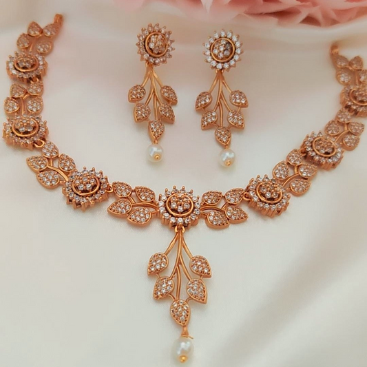 WHITE HIYA ZIRCONIA JEWELLERY SET