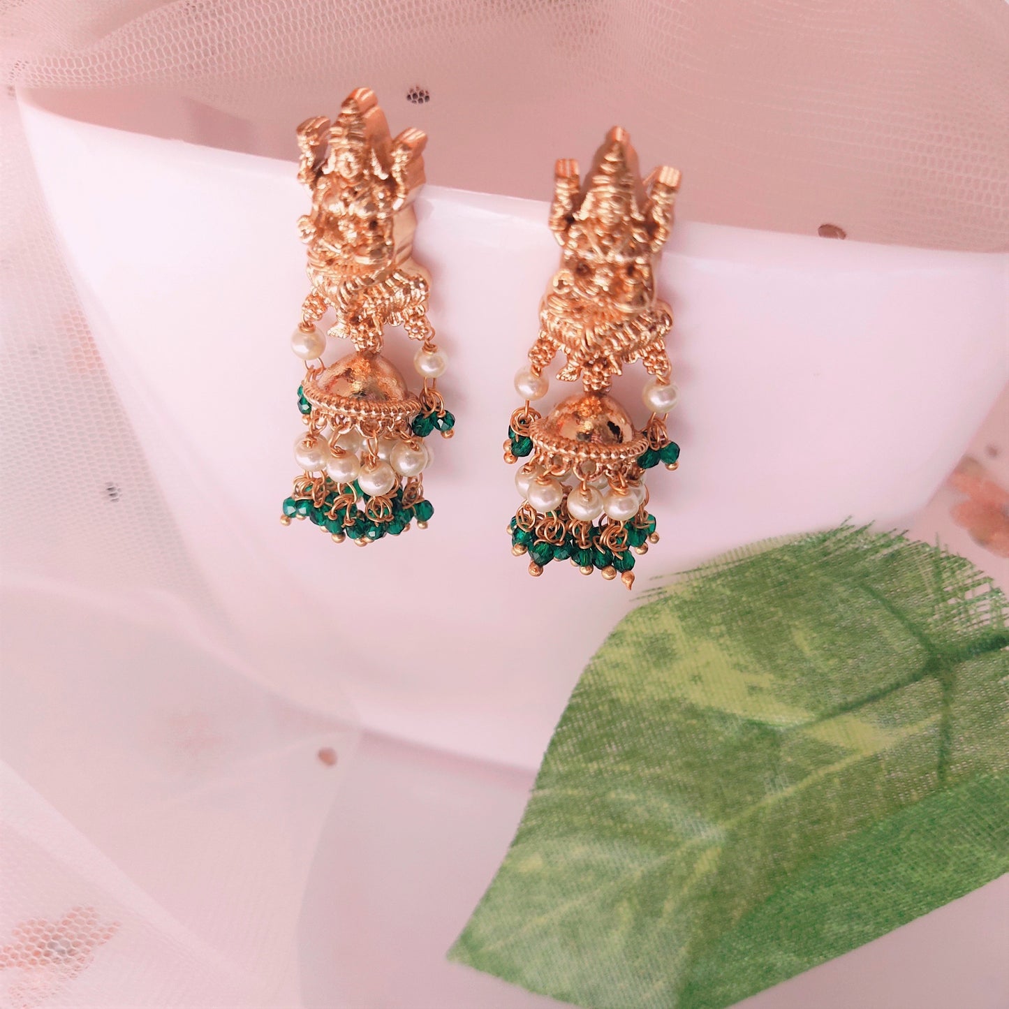 SARAS TEMPLE JHUMKAS