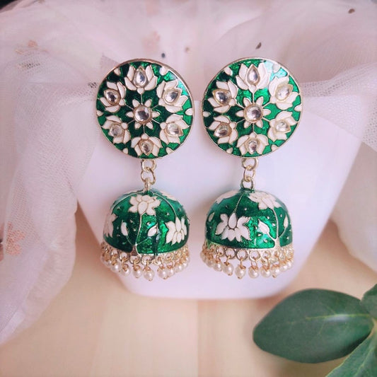 Emerald earrings for girls