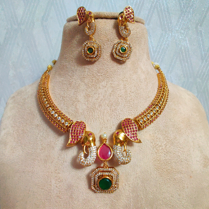 DYUTI TEMPLE JEWELLERY SET