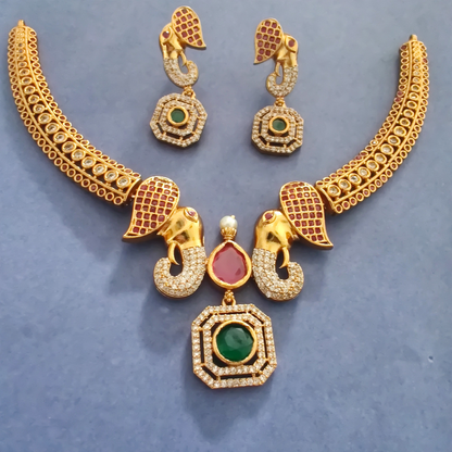 DYUTI TEMPLE JEWELLERY SET