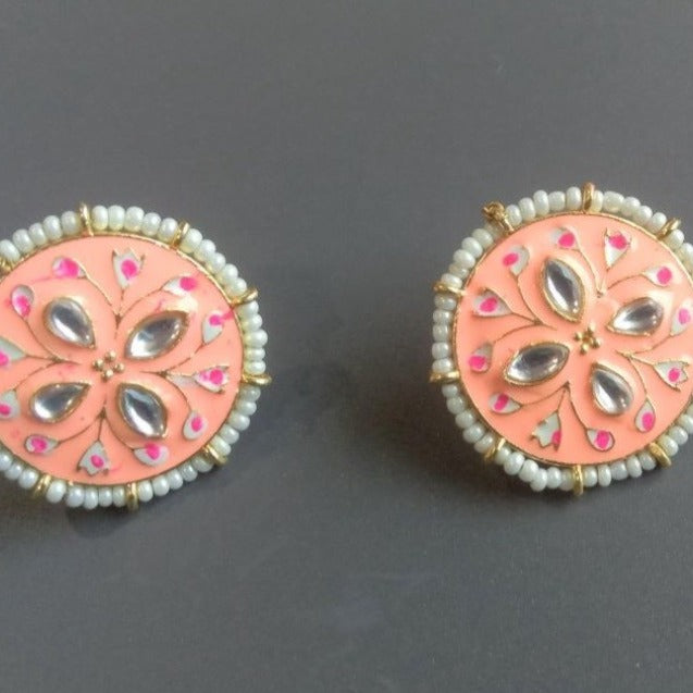 Peach earrings for girls