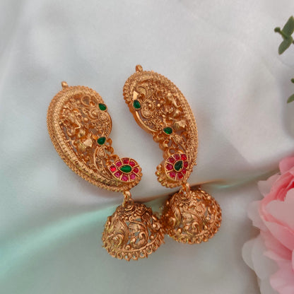 NEELA TEMPLE JHUMKAS